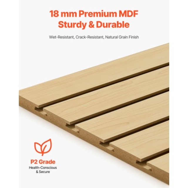VEVOR Πάνελ SlatWall 4x4 ft MDF Φυσικό για Γκαράζ με Μοντέρνο Σχεδι... VEVOR Πάνελ SlatWall 4x4 ft MDF Φυσικό για Γκαράζ με Μοντέρνο Σχεδι...