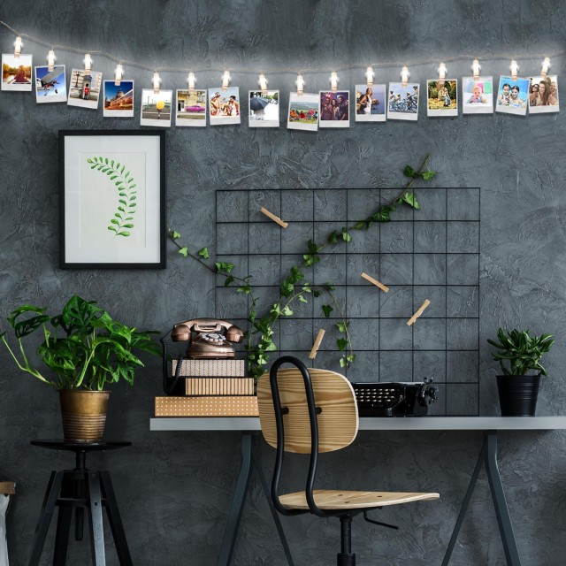 Φωτιζόμενη Γιρλάντα LED με 12 Clips 195 cm LA9903 Home Deco Factory
