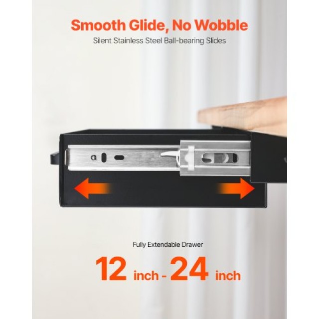 VEVOR Συρόμενο Συρτάρι Οργάνωσης 33 cm για Γραφείο GZTCTCGK13IN0BS1RV0