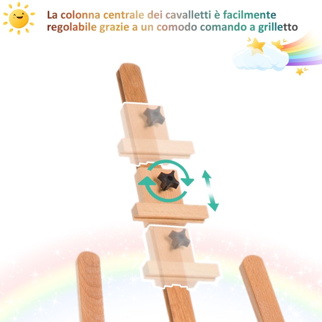 HOMCOM Καβαλέτο Ζωγραφικής Τρίποδο με Ρυθμιζόμενη Υποστήριξη Καμβά ...