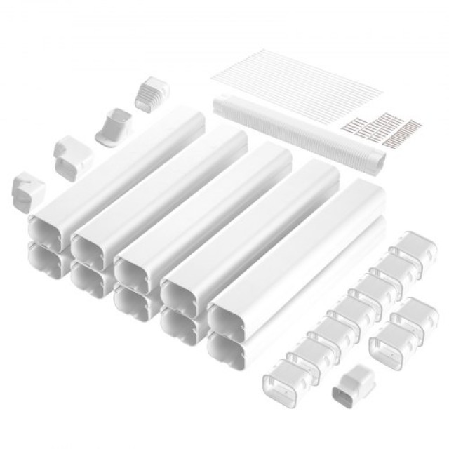 VEVOR  Κάλυμμα Γραμμής Mini Split 76.2mm x 5400mm, Λευκό, Εύκολη Εγκατάσταση, Βαφόμενο  BSKSQFTSKDGXB3X6AV0