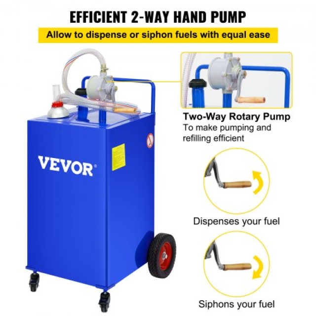 Δοχείο Καυσίμου 113L VEVOR με Αντλία & Ρόδες, Μπλε  SYJYCLSGJL4303U9BV0
