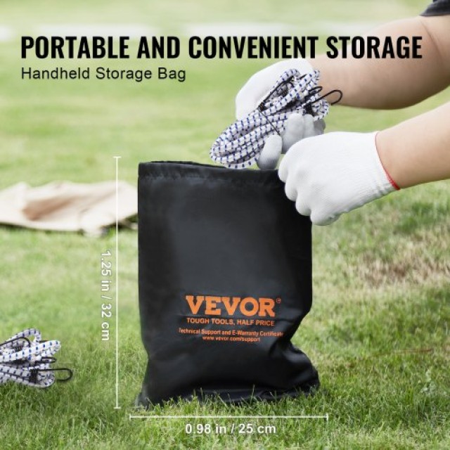 VEVOR 6 Τεμ Ιμάντες Bungee με Γάντζους A3 Χάλυβα 72 12mm DLKZDYXDGDGGU5P3EV0