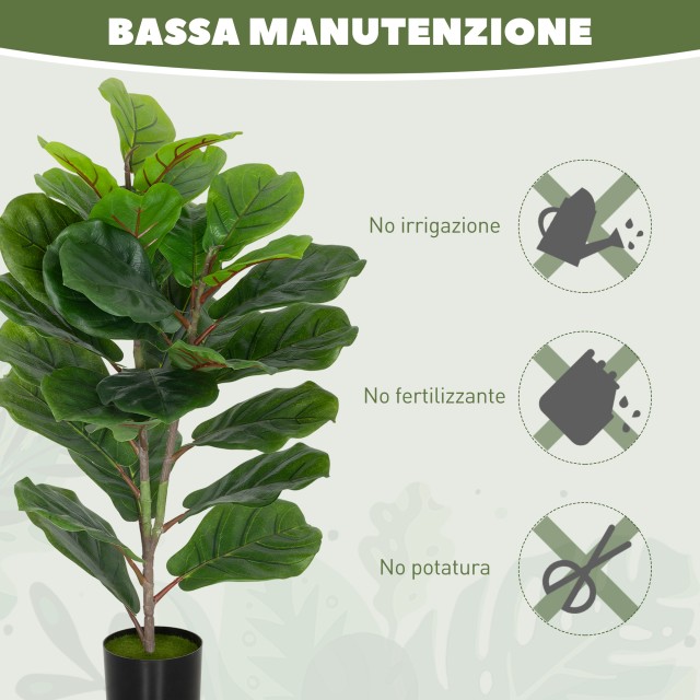 HOMCOM Τεχνητό Φυτό Ficus Lyrata Ύψους 80 εκ. για Εσωτερικούς Χώρου... HOMCOM Τεχνητό Φυτό Ficus Lyrata Ύψους 80 εκ. για Εσωτερικούς Χώρου...