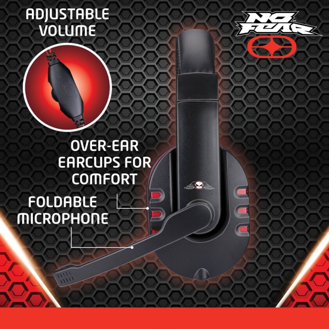 BAKAJI  Ακουστικά Gaming Over-Ear με Καλώδιο 1,5 cm και Ακύρωση Θορύβου  02838843