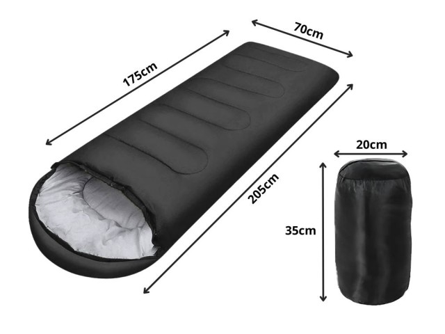 Sleeping Bag Μονό με Θήκη – Ελαφρύ & Ζεστό για Κάμπινγκ και Εκδρομέ...