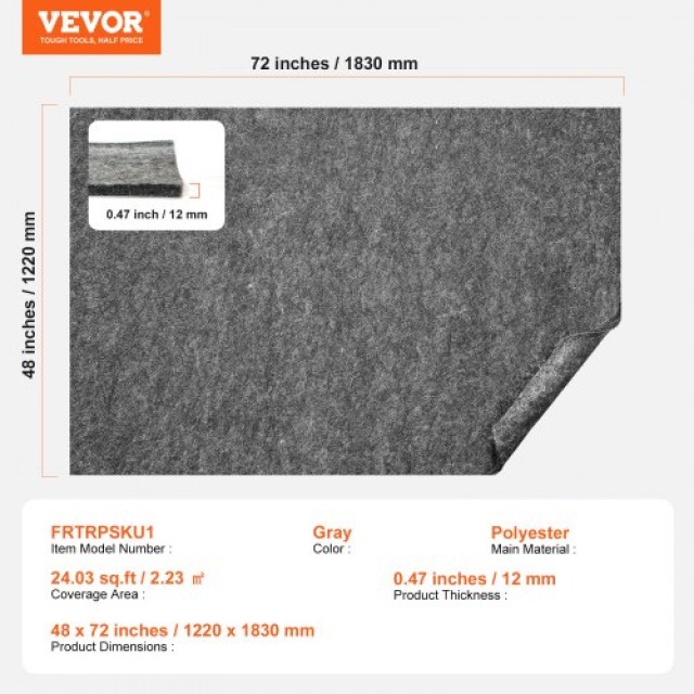 VEVOR  Χαλάκι Αντιολισθητικό 4 x 6 0.47 για Όλα τα Δάπεδα  BFHDTDSXPMFH9WPCOV0