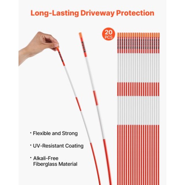 VEVOR Ανακλαστικοί Οδηγοί Δρόμου 20Τμχ 48 ιντσών για Χιόνι CDBG48IN... VEVOR Ανακλαστικοί Οδηγοί Δρόμου 20Τμχ 48 ιντσών για Χιόνι CDBG48IN...