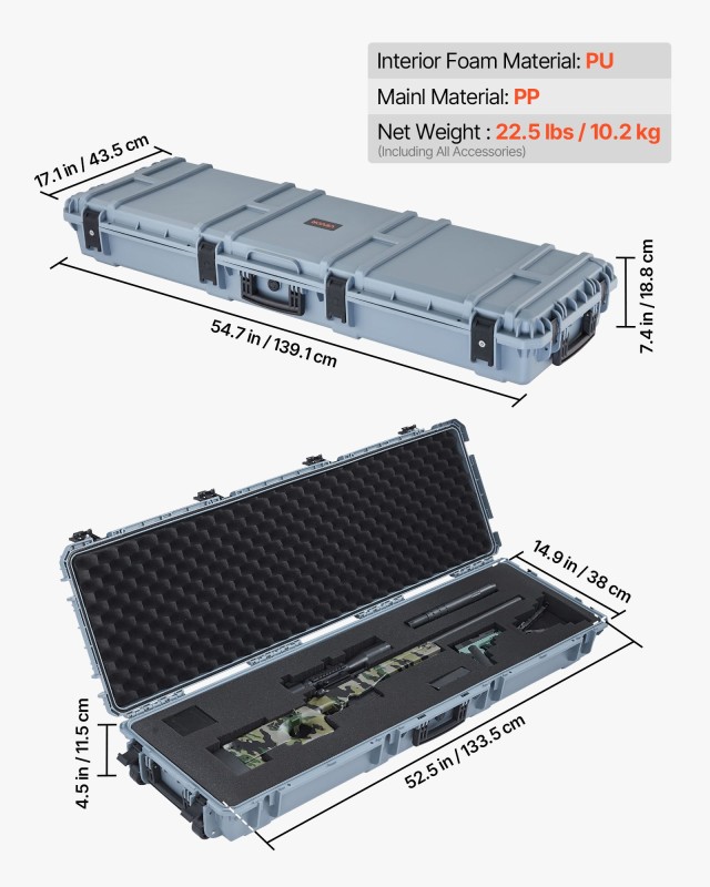VEVOR Αδιάβροχη & Στεγανή Θήκη Όπλου, 1320mm Με Προκομμένους Αφρούς... VEVOR Αδιάβροχη & Στεγανή Θήκη Όπλου, 1320mm Με Προκομμένους Αφρούς...