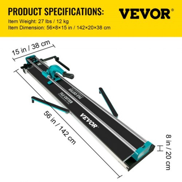 VEVOR Κόφτης Πλακιδίων 1200MM, Χειροκίνητος Κόφτης Κεραμικών 48 Υψηλής Ακρίβειας  120CMCZQGJ0000001V0