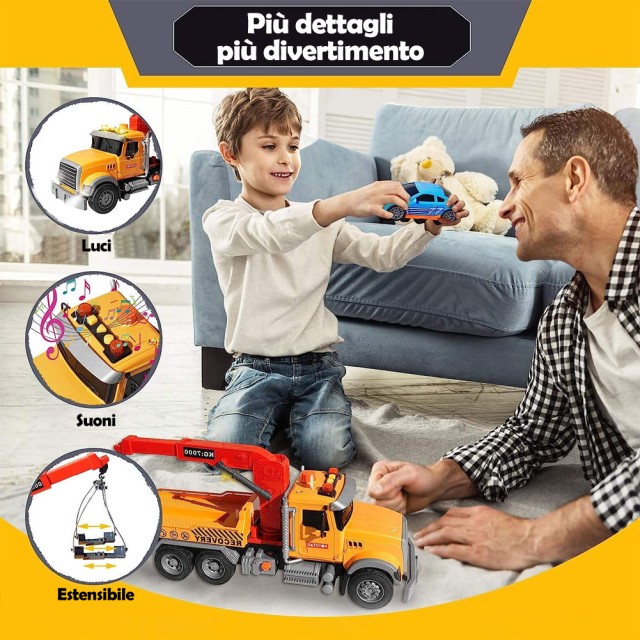 BAKAJI Παιδικό Παιχνιδιάρικο Ρυμουλκό με Φώτα και Ήχους - Φορτηγό Δ... BAKAJI Παιδικό Παιχνιδιάρικο Ρυμουλκό με Φώτα και Ήχους - Φορτηγό Δ...