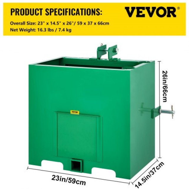 VEVOR Κουτί Αντίβαρου 3 Σημείων, 800lbs, Πράσινο  YZXSD1L2YCGREEN01V0