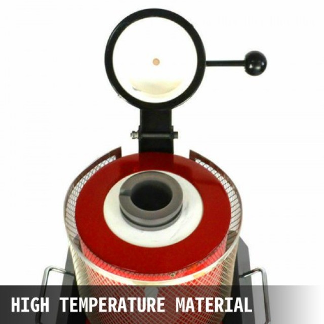 VEVOR Αυτόματος Κλίβανος Τήξης 2kg 1800W 1100℃ για Χρυσό & Ασήμι με Γραφίτη Crucible  SSRL0000000000001V2