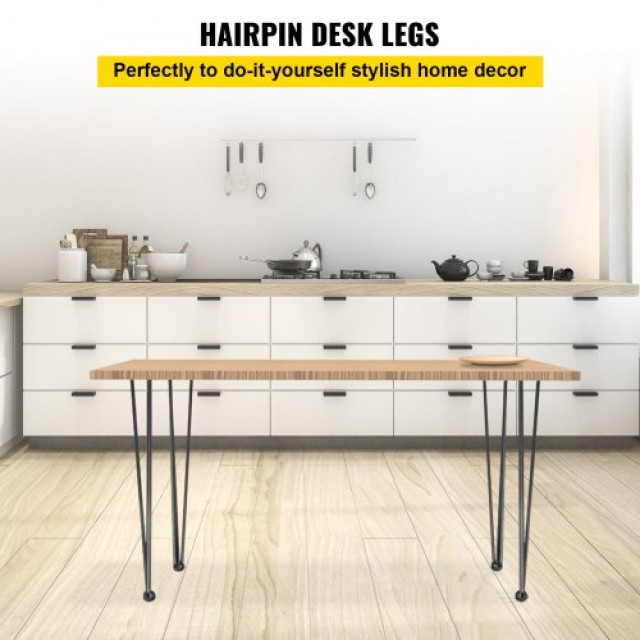 Σετ 4 Μαύρα Πόδια Τραπεζιού VEVOR Hairpin 36 (Φορτίο 880lbs) για Έπιπλα DIY  TZZT4PCS36YC3G001V0