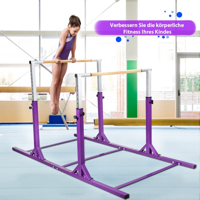 Costway Ρυθμιζόμενη Μονόζυγο Γυμναστικής 250 x 132 x 140 cm Μωβ SP3...