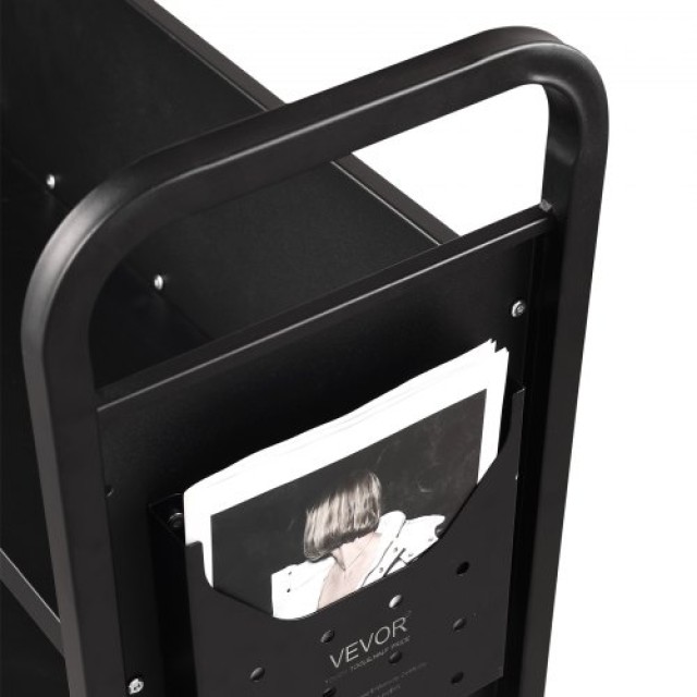 VEVOR  Καρότσι Βιβλίων 330 lbs, Μονόπλευρα Ράφια V, Μαύρο VXTSGTCHS330WDUI5V0