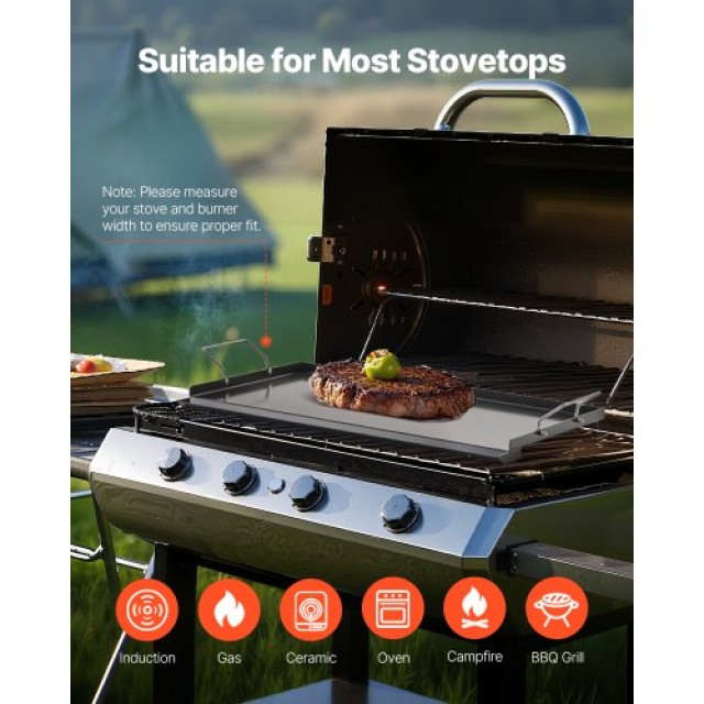 VEVOR Επίπεδη Σχάρα 24x16 Carbon Steel BBQ DCJPTG2416IN6RCEUV0