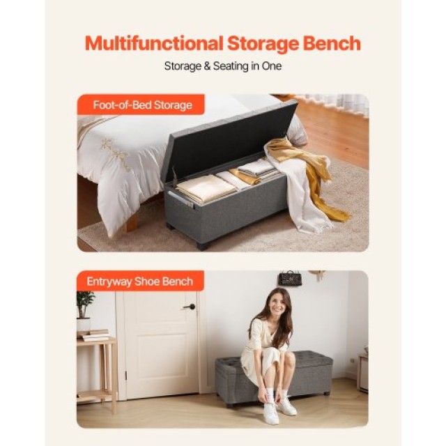 VEVOR Πάγκος Αποθήκευσης VEVOR, Κουμπωτός Τερματικός Οθωμανής με Με...