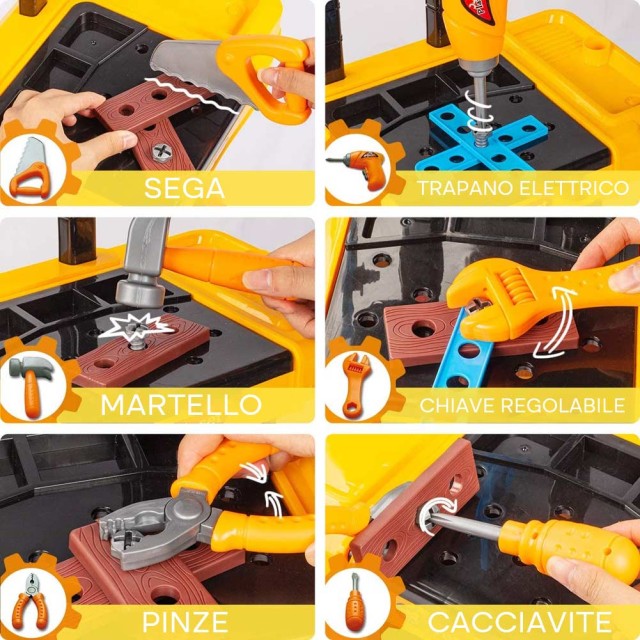 BAKAJI  Παιδικό Παιχνίδι Εργαλειοθήκη DIY Μετατρέψιμο σε Φορητή Βαλίτσα  02839582