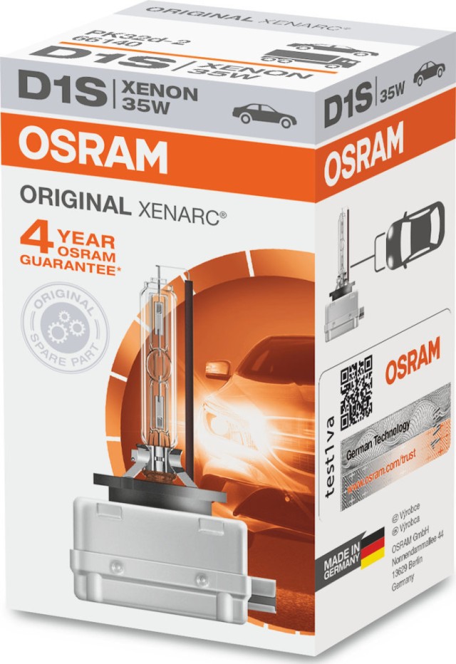 Λάμπα Xenon 35W για Αυτοκίνητα & Μοτοσυκλέτες Original Xenarc D1S 4...