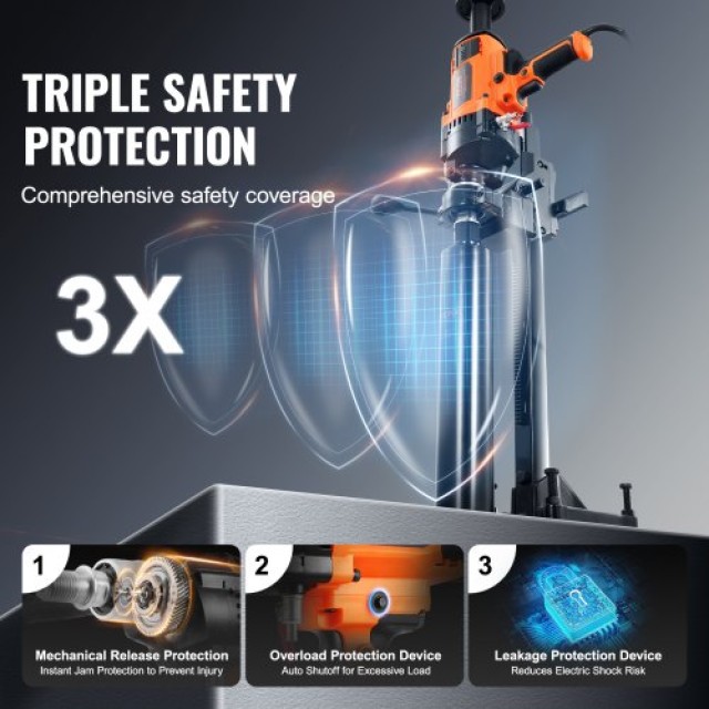 VEVOR Μηχάνημα Πυρηνοληψίας 2600W Χειρός & Βάσης 0.8-7.1in  SCJGSZK...