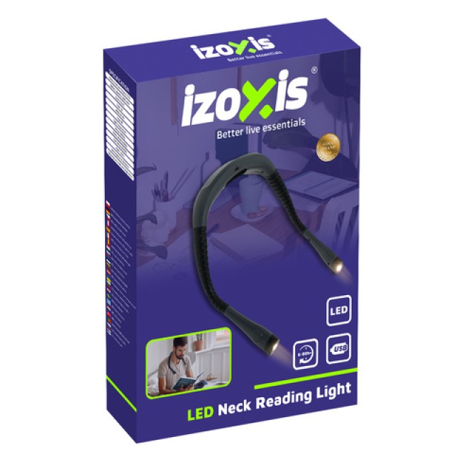 Izoxis Φωτιστικό Λαιμού Αναγνωστικό Νύχτας LED USB-C Επαναφορτιζόμε...