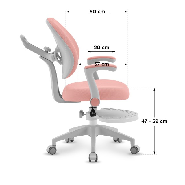 MarkAdler Περιστρεφόμενη Καρέκλα Junior 4.9 Ροζ 5903796019506