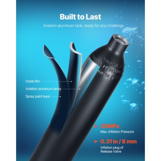 VEVOR Σετ Κατάδυσης 0.5L για Εξερεύνηση στα 98.43 ft QSYQP05L1GYQUM...