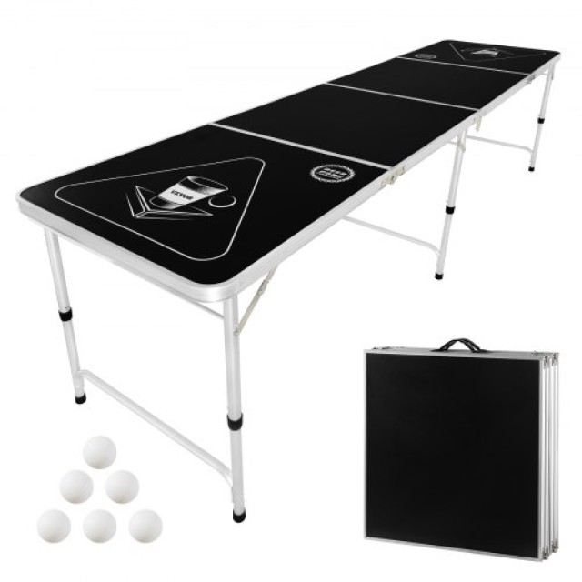 VEVOR Πτυσσόμενο Τραπέζι Beer Pong  2.4 μ για Πάρτι και Παιχνίδια με Χειρολαβή Μεταφοράς ZDPJYXZCGK00FI2RBV0