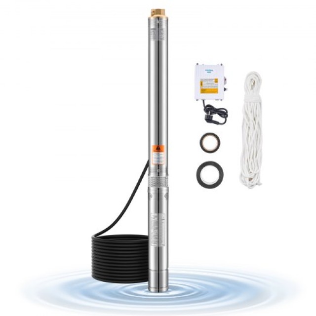 VEVOR Αντλία Υποβρύχιας Γεώτρησης 550W από Ανοξείδωτο Ατσάλι, Βάθος 174ft, Ροή 100L/min SJQSB550W600Y7ZIJV2