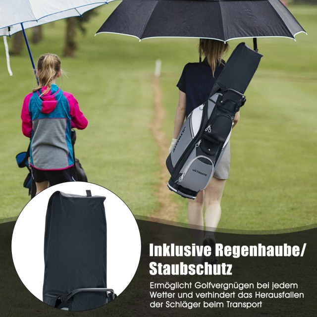 Costway Ελαφριά και Ανθεκτική Γκολφ Τσάντα με 14 Διαχωριστικά και Α...