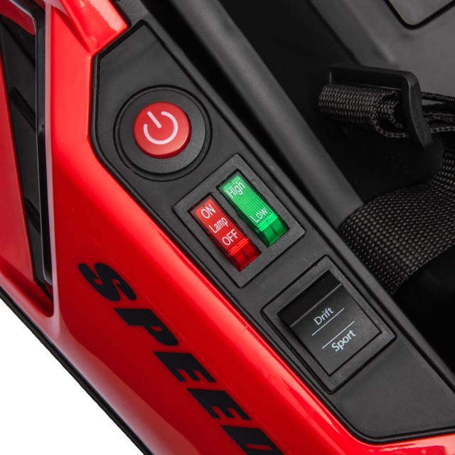 HOMCOM Ηλεκτρικό Go Kart για Παιδιά 6-12 Ετών 24V 12km/h με Ρυθμιζόμενο Κάθισμα Κόκκινο 370-287V90RD