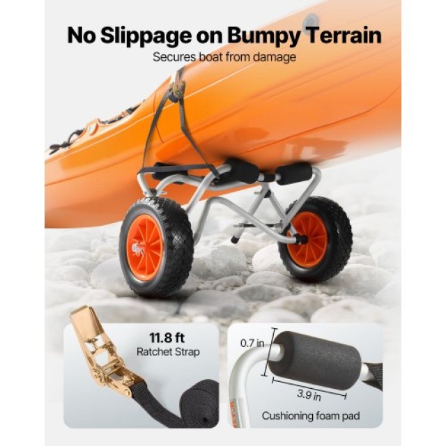VEVOR Πτυσσόμενο Καρότσι Καγιάκ με Τροχούς και Ιμάντα Καστάνιας SPS... VEVOR Πτυσσόμενο Καρότσι Καγιάκ με Τροχούς και Ιμάντα Καστάνιας SPS...