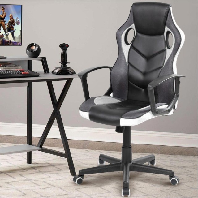 BAKAJI  Καρέκλα Πολυθρόνα Gaming Γραφείου Ρυθμιζόμενη Περιστρεφόμεν...