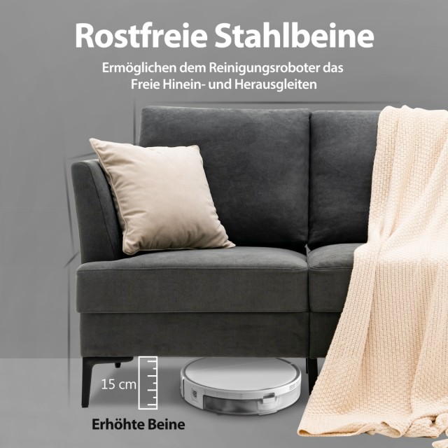 Costway Διθέσιος Καναπές 141 x 80 x 72 cm με Εργονομικά Μπράτσα και...