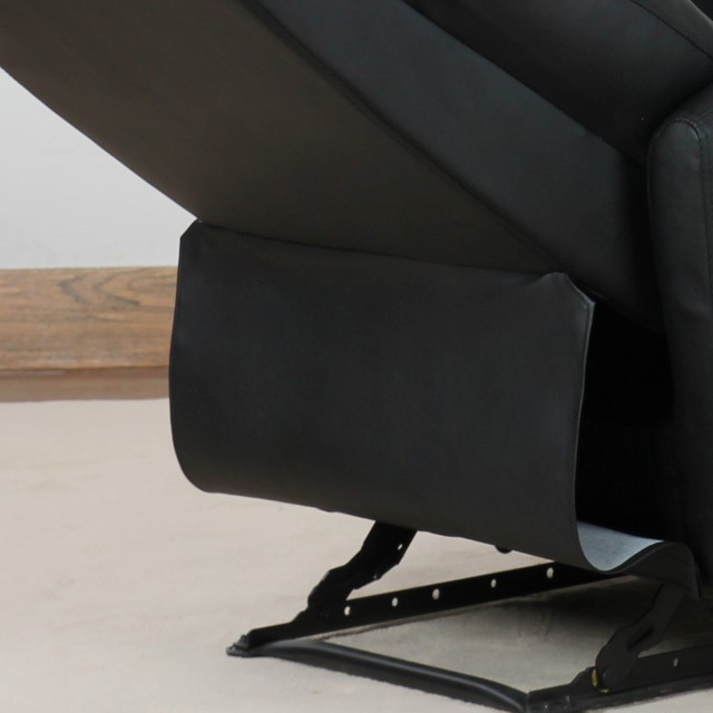 Homcom Εργονομική Ανακλινόμενη Πολυθρόνα Relax σε Eco-Leather, 65x92x100cm, Μαύρο 833-384BK