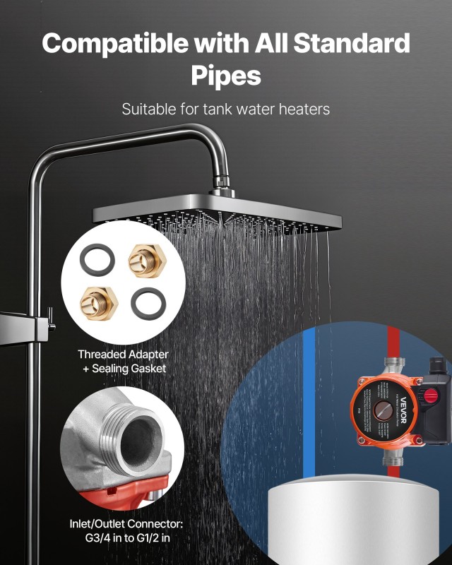 VEVOR Αντλία Κυκλοφορίας Ζεστού Νερού 38 LPM, Ρυθμιζόμενης Τριών Τα... VEVOR Αντλία Κυκλοφορίας Ζεστού Νερού 38 LPM, Ρυθμιζόμενης Τριών Τα...