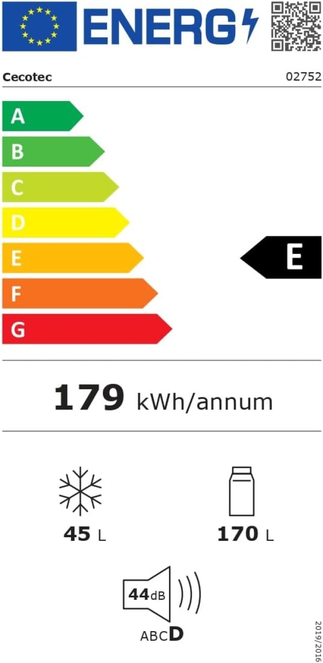 Ρετρό Ψυγείο 215L με Χρυσή Λαβή, Εσωτερικό Φωτισμό & Ρύθμιση Θερμοκρασίας Μπεζ CEC-02752 Cecotec