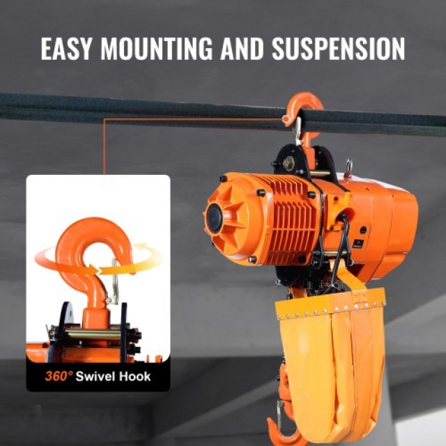 Ηλεκτρικός Γερανός VEVOR 3 Φάσεων 4400 lbs 20 ft  DDHLHLCS6MDDC52ZEV8
