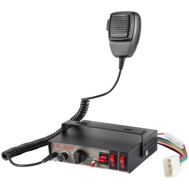VEVOR 200W Σειρήνα Αυτοκινήτου με 7 Ήχους και Μικρόφωνο  HHQ200W7SDCZ00001V0