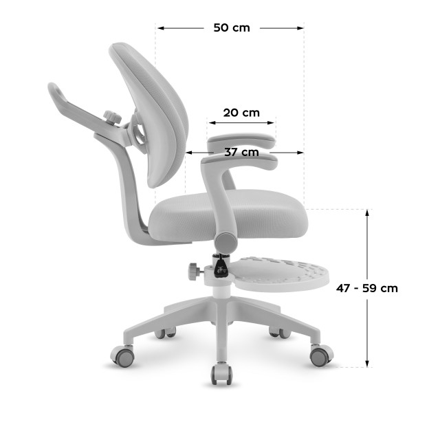 MarkAdler Περιστρεφόμενη Καρέκλα Junior 4.9 Grey  5903796019490