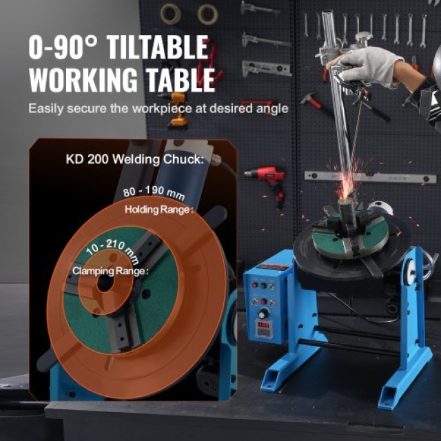VEVOR Περιστροφικός Συγκολλητικός Θέσης 50KG 0-90° 0.5-6RPM  HJBWJX50KG12BUA9MV2