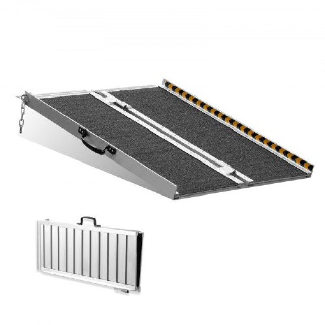 VEVOR Tragbare Rollstuhlrampe, 3 Fuß, 800 lbs, rutschfestes Aluminium, zusammenklappbar für Treppen und Türen ZDKMJPD36YC19UQ9FV0