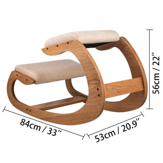 Εργονομική Καρέκλα Γονάτων VEVOR 100kg Λευκή Δρυς 45x23x7cm  DNGDBXMSKJ0000001V0