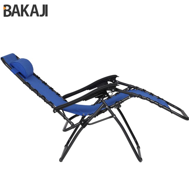 BAKAJI  Καρέκλα Κήπου Πολυθρόνα Χαλάρωσης Πτυσσόμενη Μηδενικής Βαρύ...