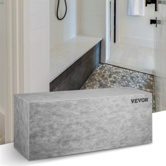 VEVOR  Πλακάκι Ντους Καθίσματος, 47.2 x 16 x 20 Έτοιμο για Πλακάκι, Αδιάβροχο & Στεγανό, 440 lbs Φορτίο, Ορθογώνιο Καθιστικό Ντους FSLYD48X16X20XC90V0