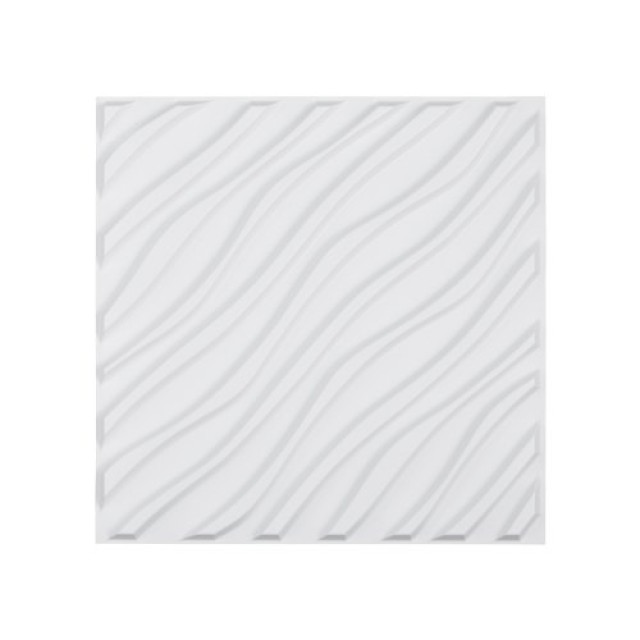 VEVOR Πάνελ Τοίχου 3D 12-Τεμαχίων 50x50cm PVC 32τ.π. Κυματιστό Ματ Λευκό PVC3DQBXDYSJMJDM0V0