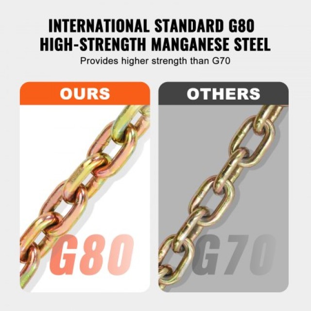 Αλυσίδα Δέσης VEVOR G80 με Γάντζους 3/8 x 10.3 7100 lbs  ZGTLSGMGDX1JAQ0QWV0