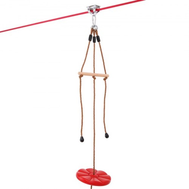 Σετ Zipline VEVOR 65 ft για Παιδιά & Ενήλικες, έως 500 lb, με Ζώνη Ασφαλείας, Κάθισμα & Χειρολαβή  SSHSTJ65YCNL00VV5V0