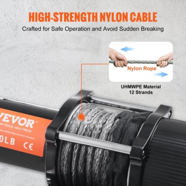 Ηλεκτρικό Βίντσι VEVOR 12V 4500 lb με Ασύρματο Χειριστήριο για ATV/...